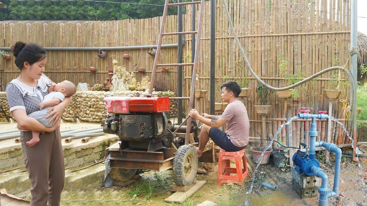 450 Feet Deep Well Drilling Technique, Provide Clean Water - THANH HIEN Building Life