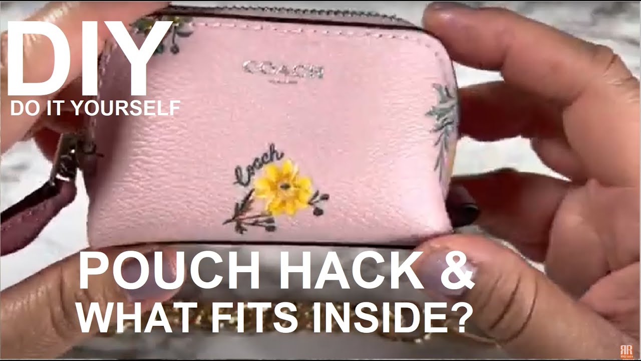 DIY POUCH #HACK | What Fits Inside? | COACH Complimentary Cosmetic Case for Mothers Day | RaqReview