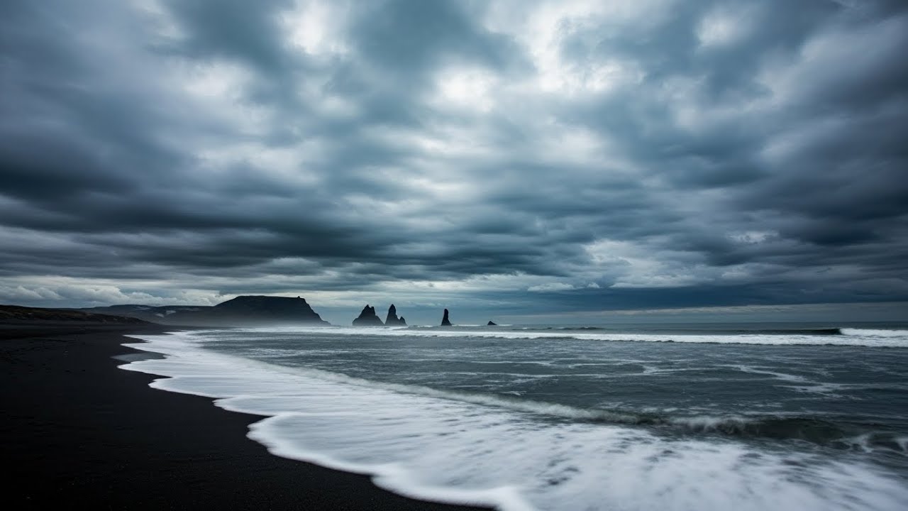 Dark Screen Ocean Waves | Quiet Night to Support Sleep Therapy Naturally with Gentle Ocean Motion