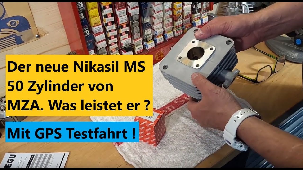 Neuer 5,1 PS Simson MS50 Nikasil Zylinder von MZA. Top oder Flop. V-max ? GPS Testfahrt !