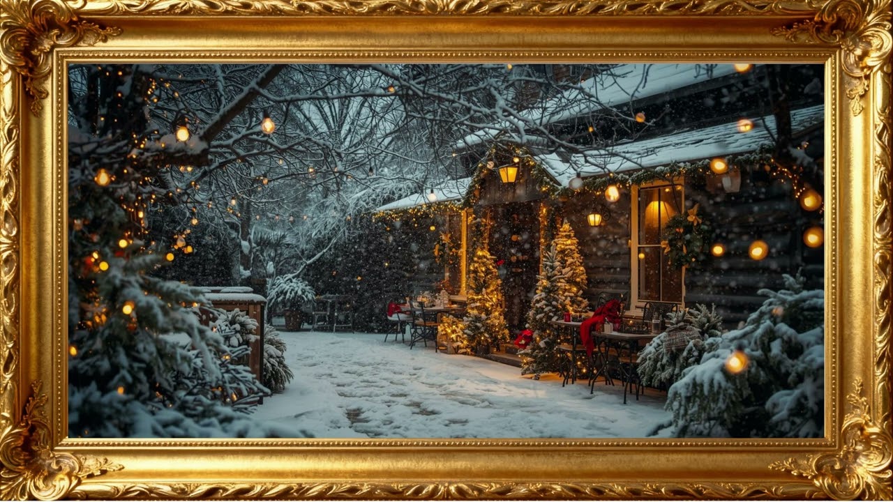 Festive Winter Nights – 4K Holiday Wallpaper for TV Background | 4K Frame TV Art