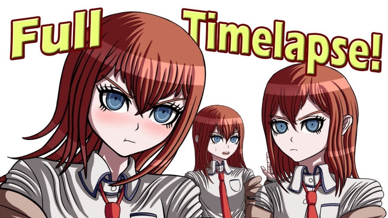 [Drawing Timelapse] Kurisu Makise Danganronpa Sprite Set