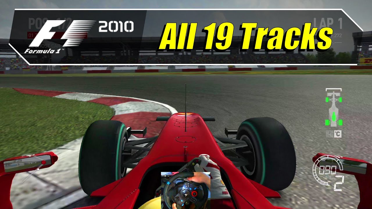 F1 2010 (PS3) - Driving All 19 Tracks - Wheelcam - My First PS3 Game Ever (1080@60)