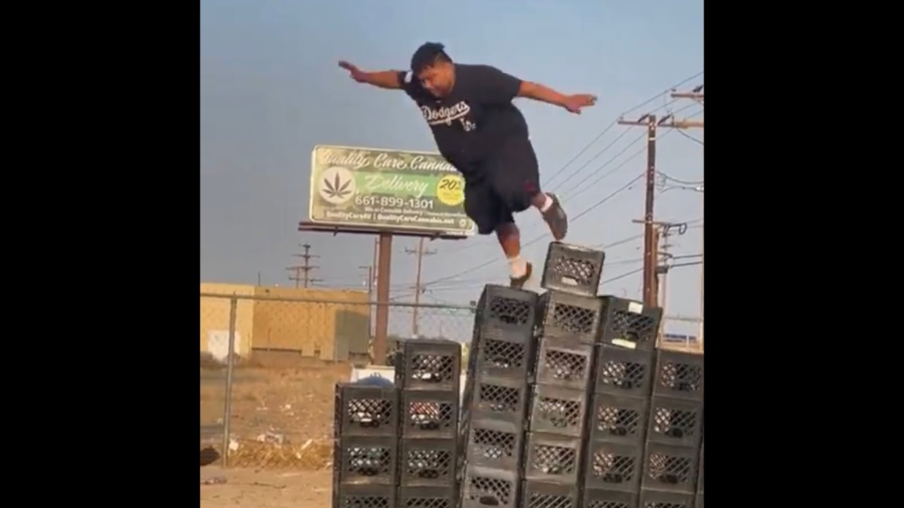 Laugh of the Day | Big FAIL of Milk Crate Challenge