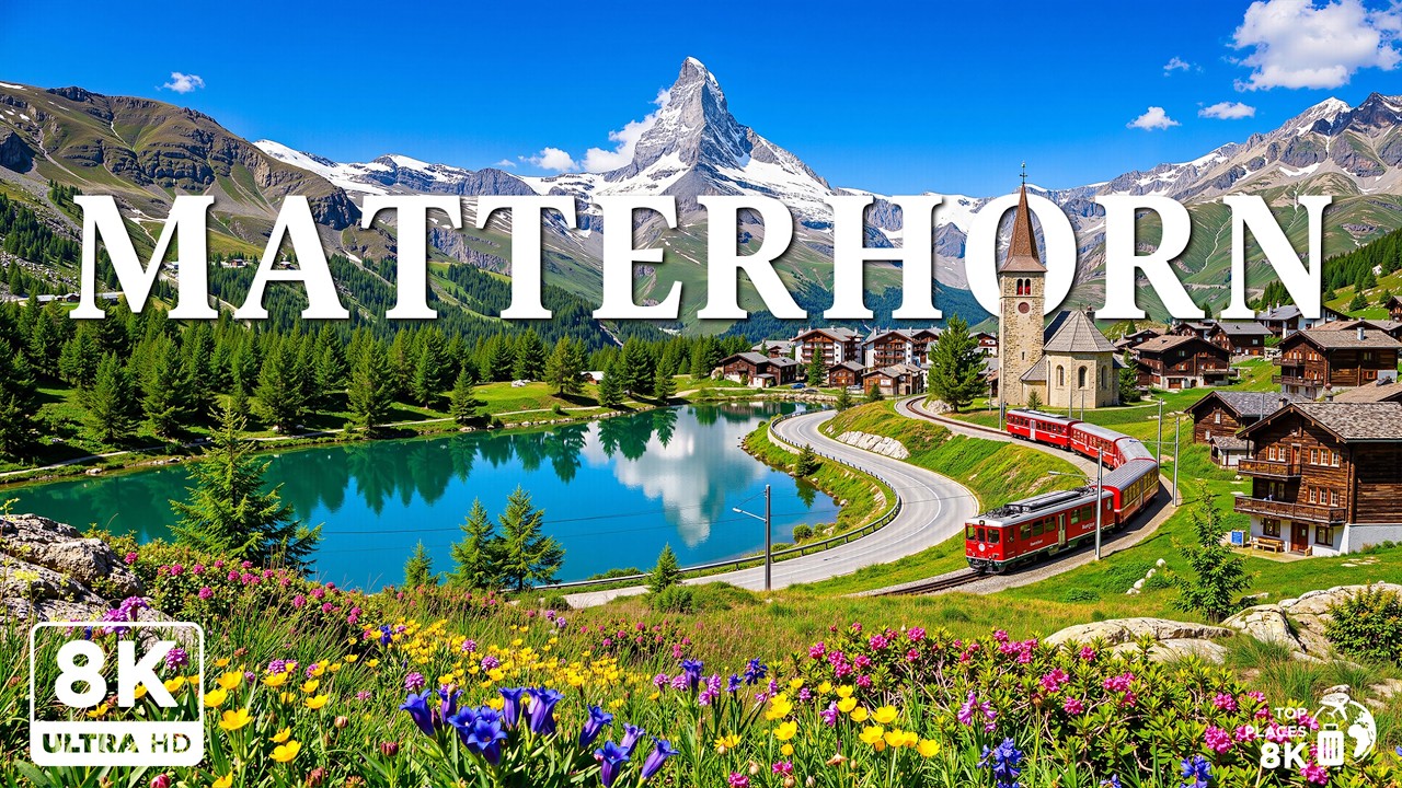 Matterhorn 8K 🇨🇭 ✦ Glacier Peaks, Silent Lakes & the Wild Heart of the Swiss Alps