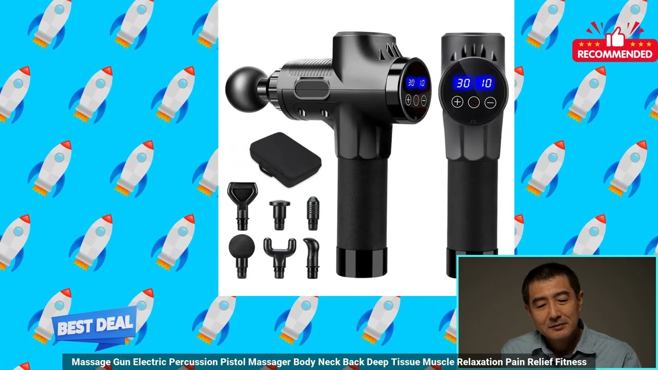 3256807062294397 Fascial Massage Gun Electric Percussion Pistol Massager Body Neck Back