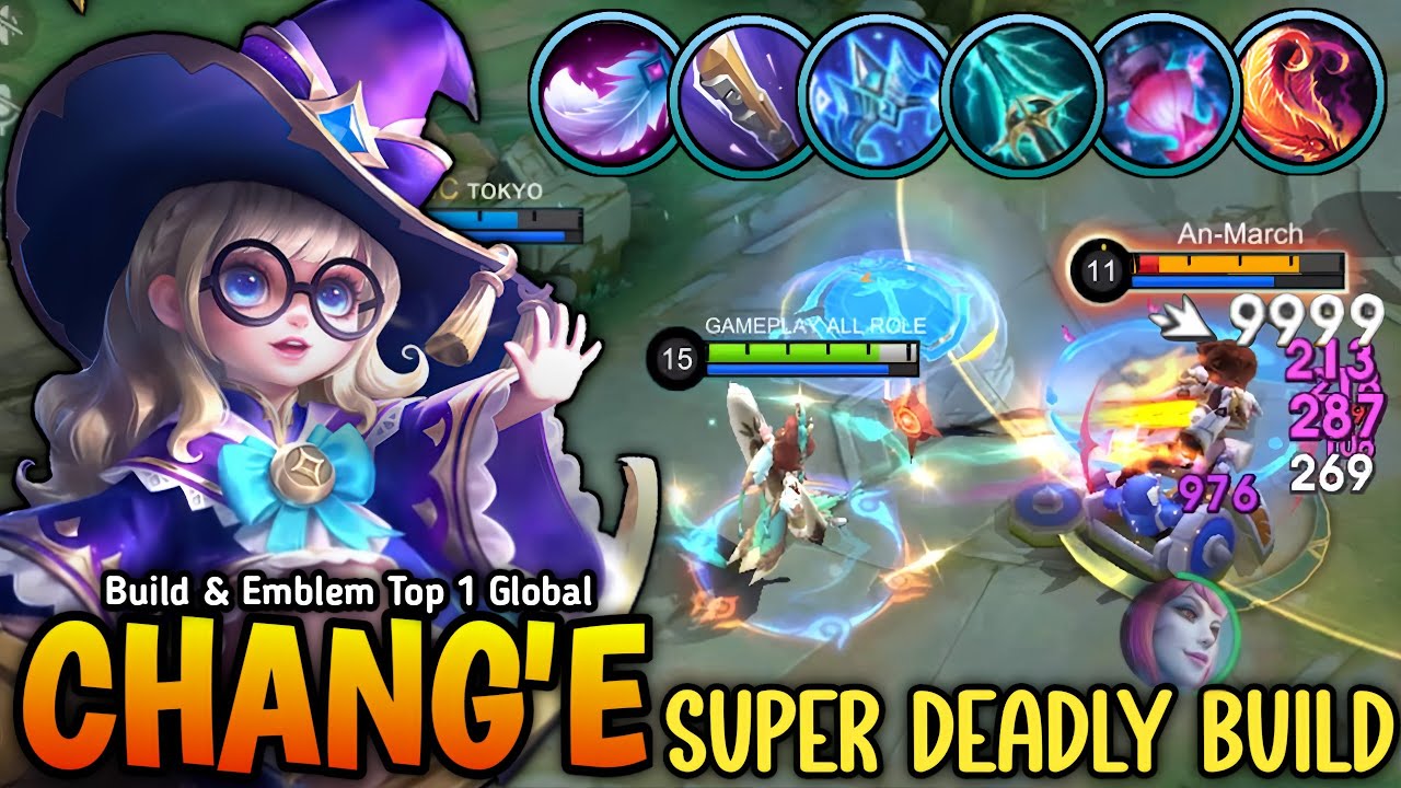 22 Kills!! Chang'e Jungler with New Build & Emblem 100% MONSTER CARRY - Build Top 1 Global Chang'e