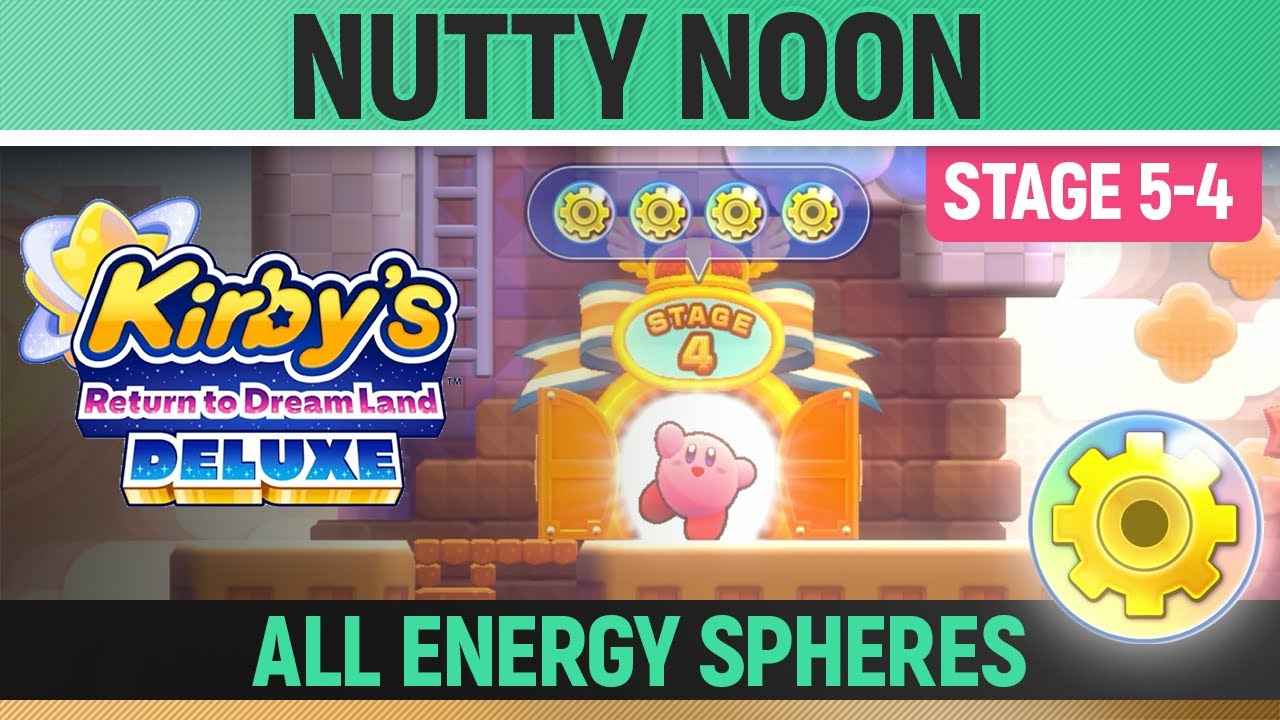 All Energy Spheres - Nutty Noon - Stage 5-4 - Kirby's Return To Dreamland Deluxe