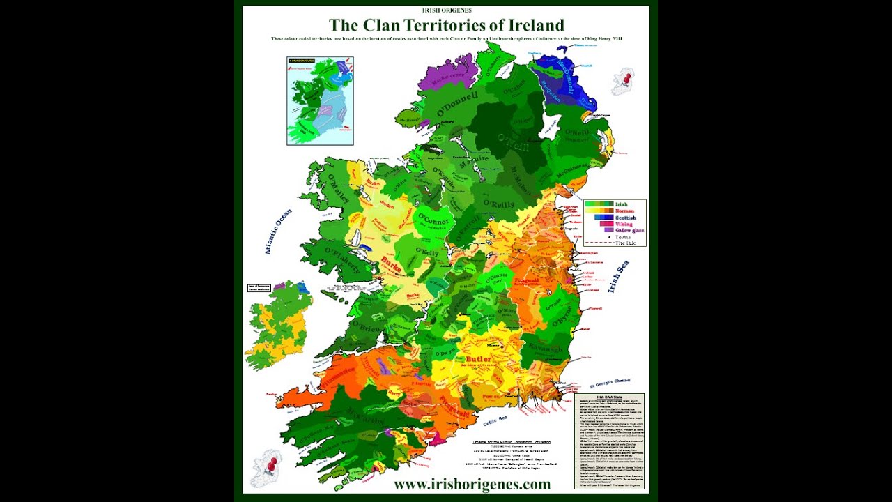 The NEW Clan Territories of Ireland Map