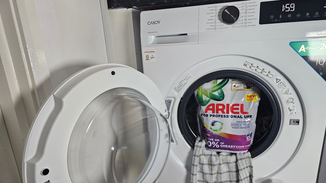 Candy Pro Wash GD4108‑80 🧺✨ | Cottons 60° 🔥 | Towels & Stained Items Clean‑Up 🧼🩸