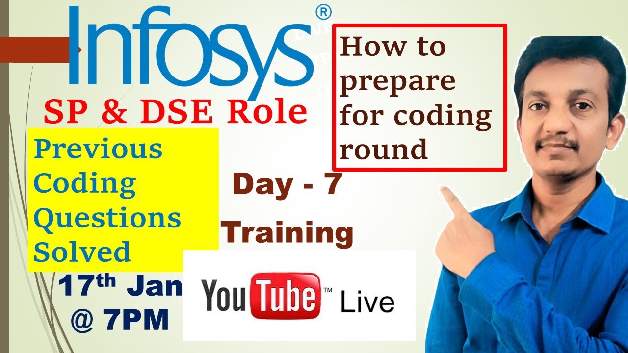 🔴Live: Infosys Coding Training || Day-7 || How to crack coding round | previous coding  Qs