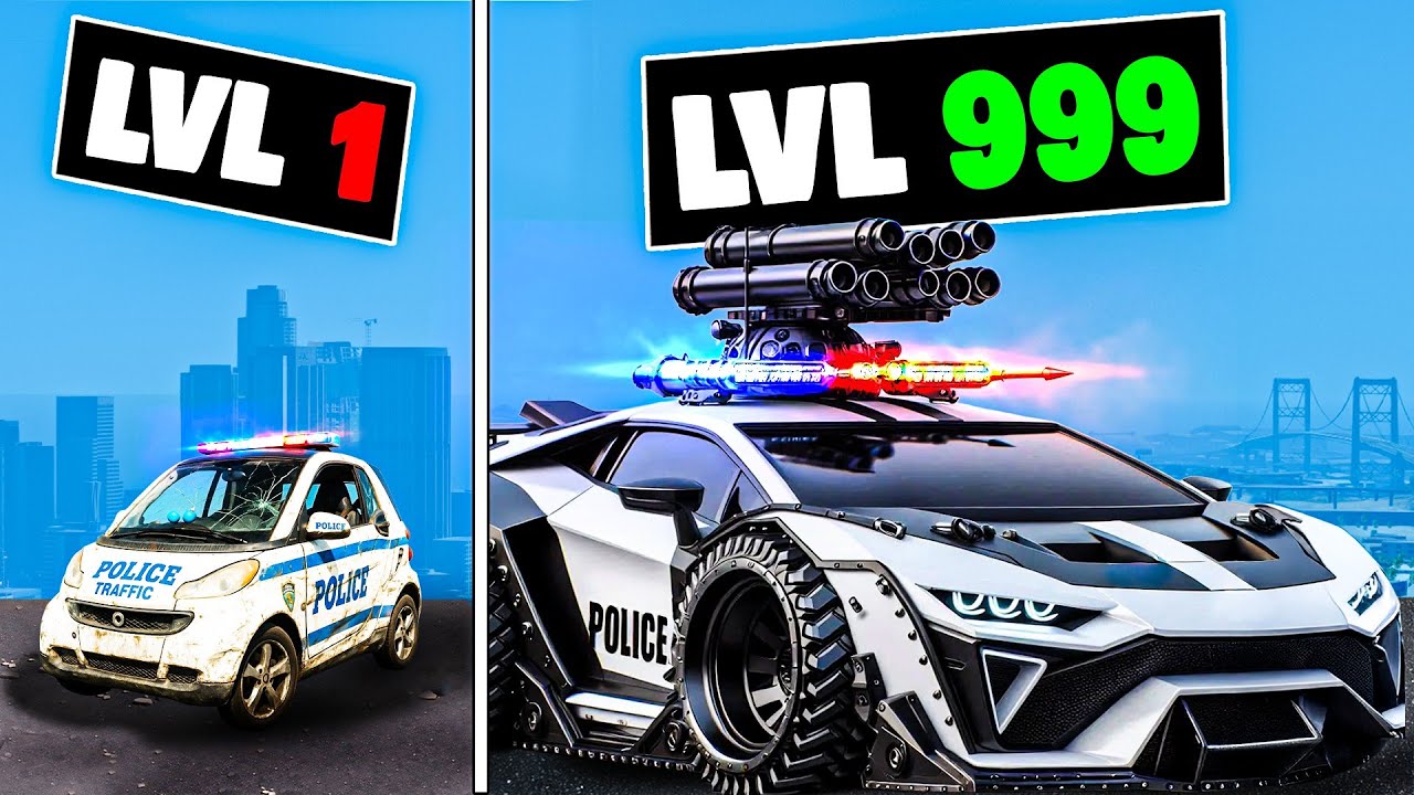 Level 1 to Level 1,000 Police Car in GTA 5