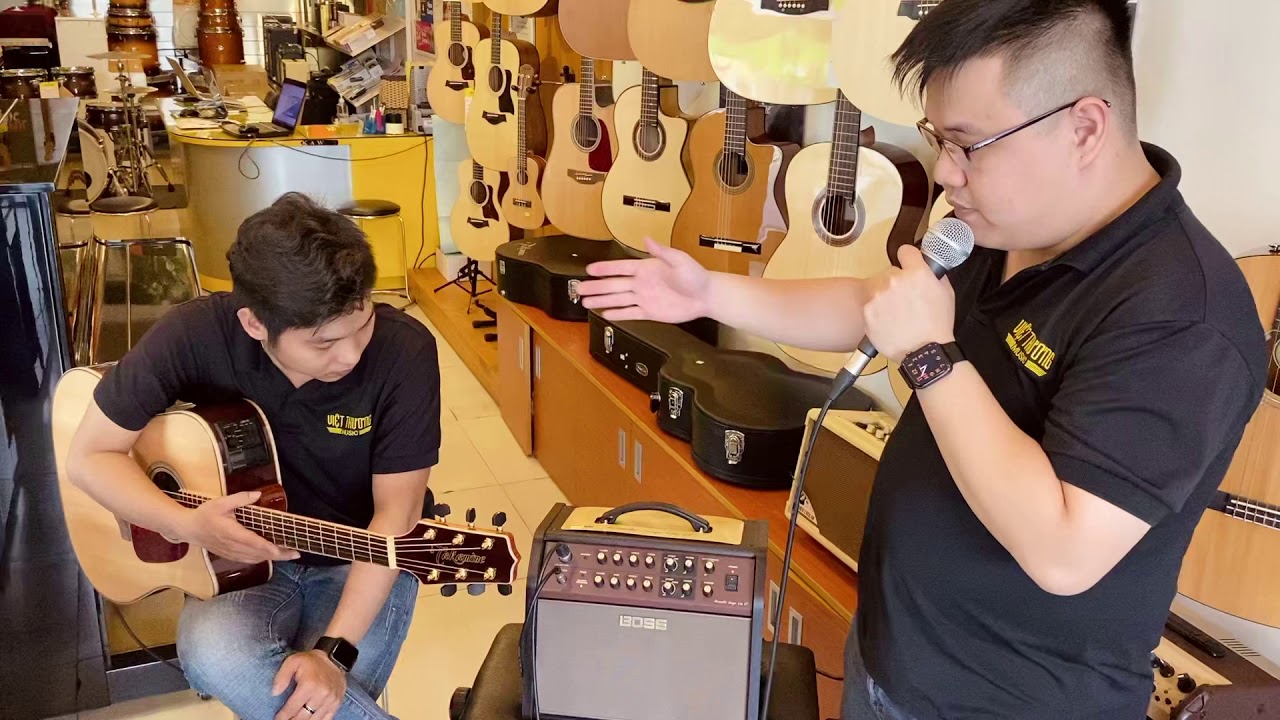 Ampli Loa ACS Live LT Chuyên Cho Guitar Và Hát, Làm Sound Card Thu Âm + Đàn Takamine GD93CE NAT