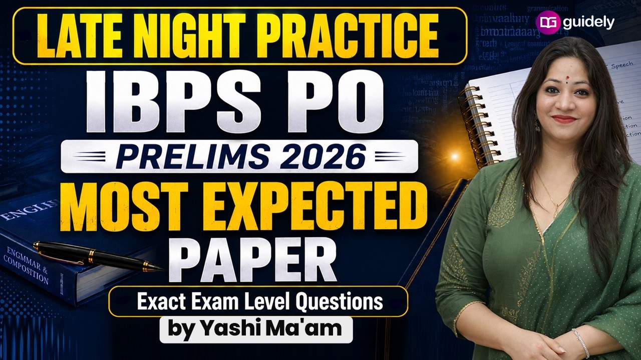 IBPS PO Prelims 2026 | Most Expected Paper 🔥 | Exact Exam Level Questions | English by Yashi Ma'am