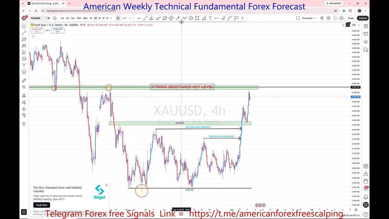 GOLD 10 To 14 Aug 2026 Weekly Forex Forecast | Key Levels, Support, Resistance & Price Action