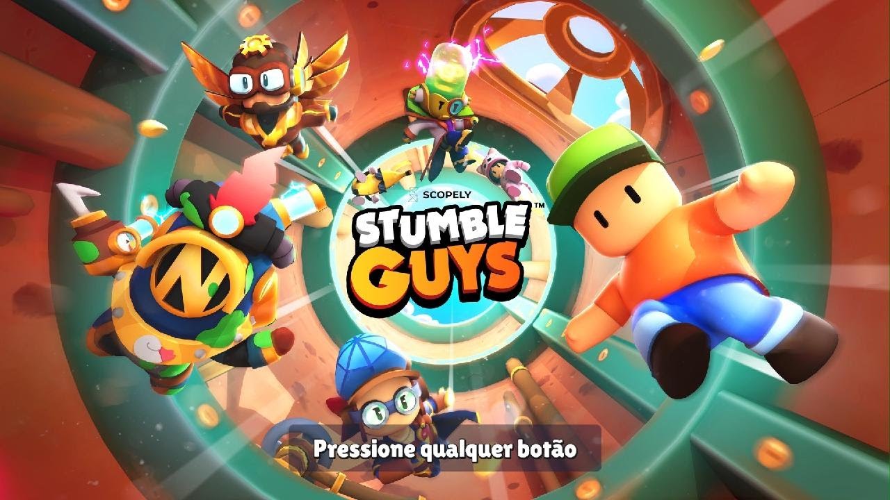 Stumble Guys jogando algumas partidas