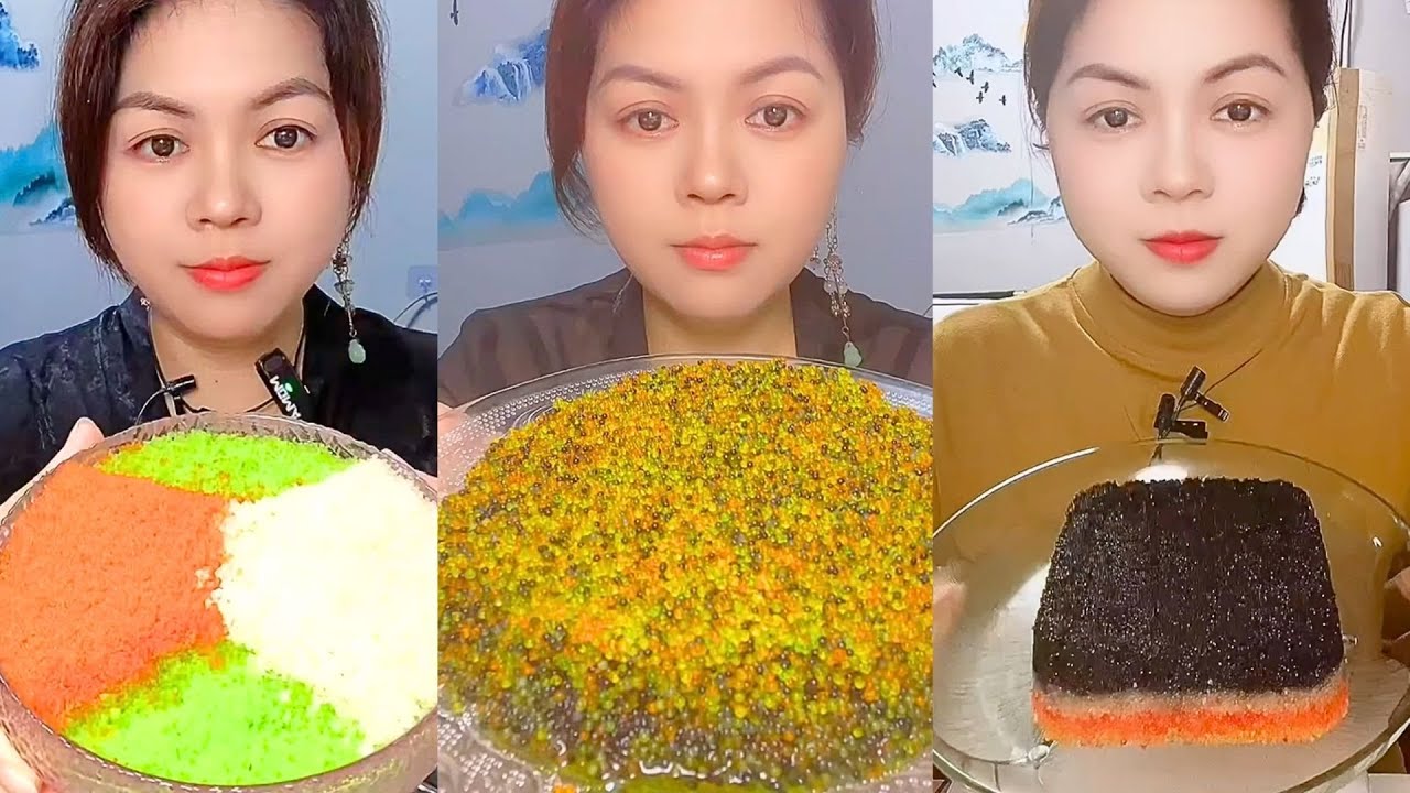 Chinese Colorful Fish Roe ASMR | Layered Seafood Eating Sounds #33
