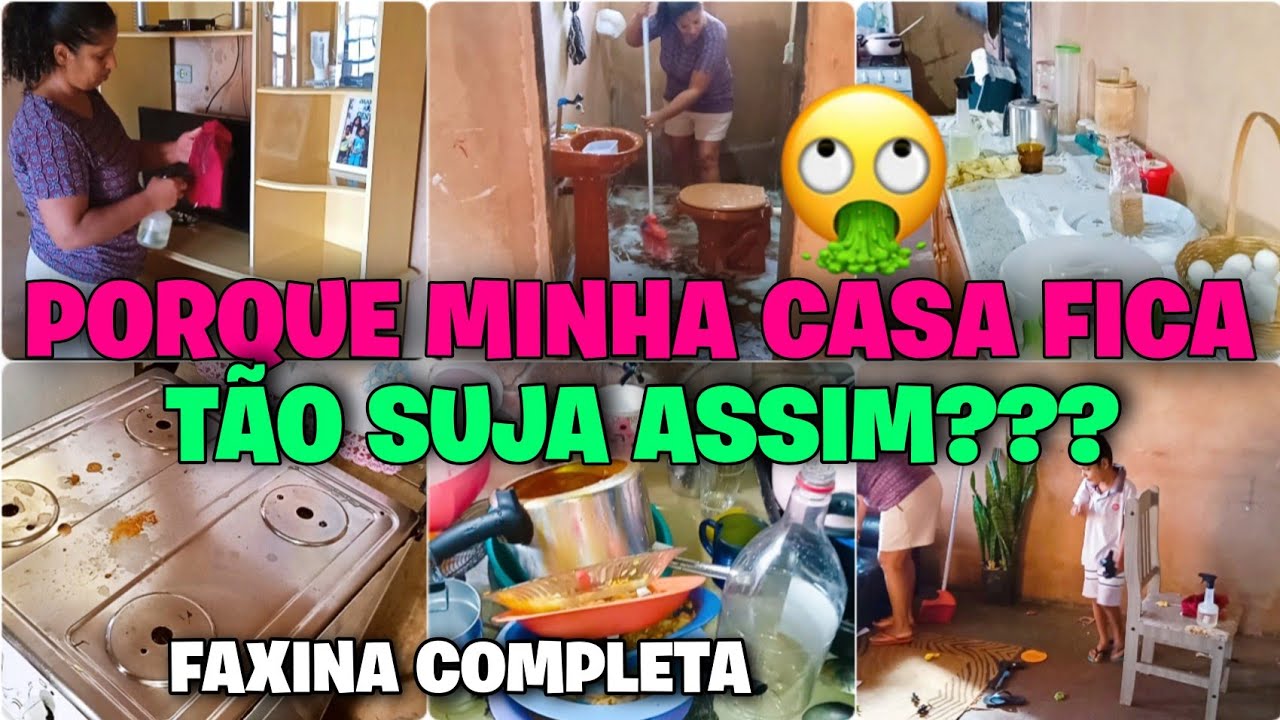 FAXINÃO COMPLETO NA CASA TODA!! PORQUE MINHA CASA FICA TÃO SUJA ASSIM??🤢 LIMPEI E ORGANIZEI TUDOOO