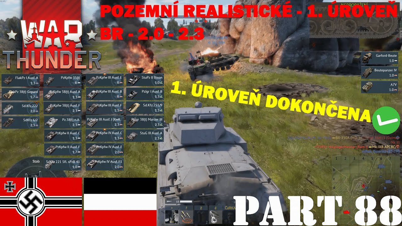 War Thunder #88 | KONEC 1. ÚROVNĚ NĚMECKÝCH TANKŮ