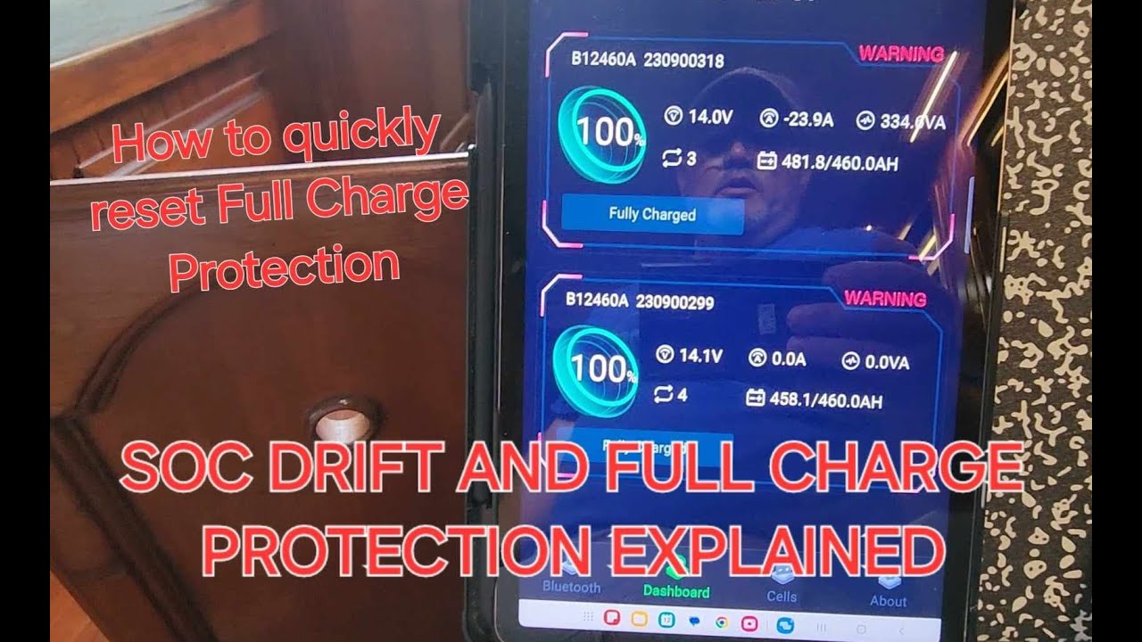 Lifepo4 SOC Drift and SOC reset explained on Epoch 460AH V1 Marine Battery