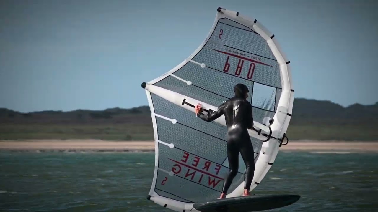 [4K HD] Wingfoil flat water freeride - Can't Stop The Rock!