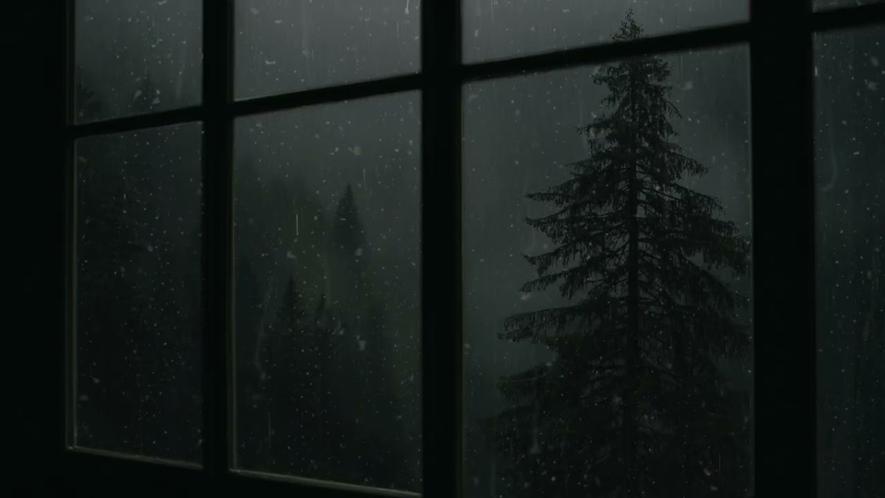 Powerful Rain & Thunder Sounds on WindowㅣSleep Fast, Relaxing Rain for Anxiety