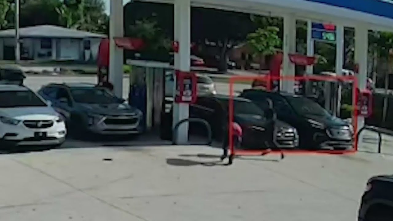 New video shows moments of a gas station shootout in northwest Miami-Dade