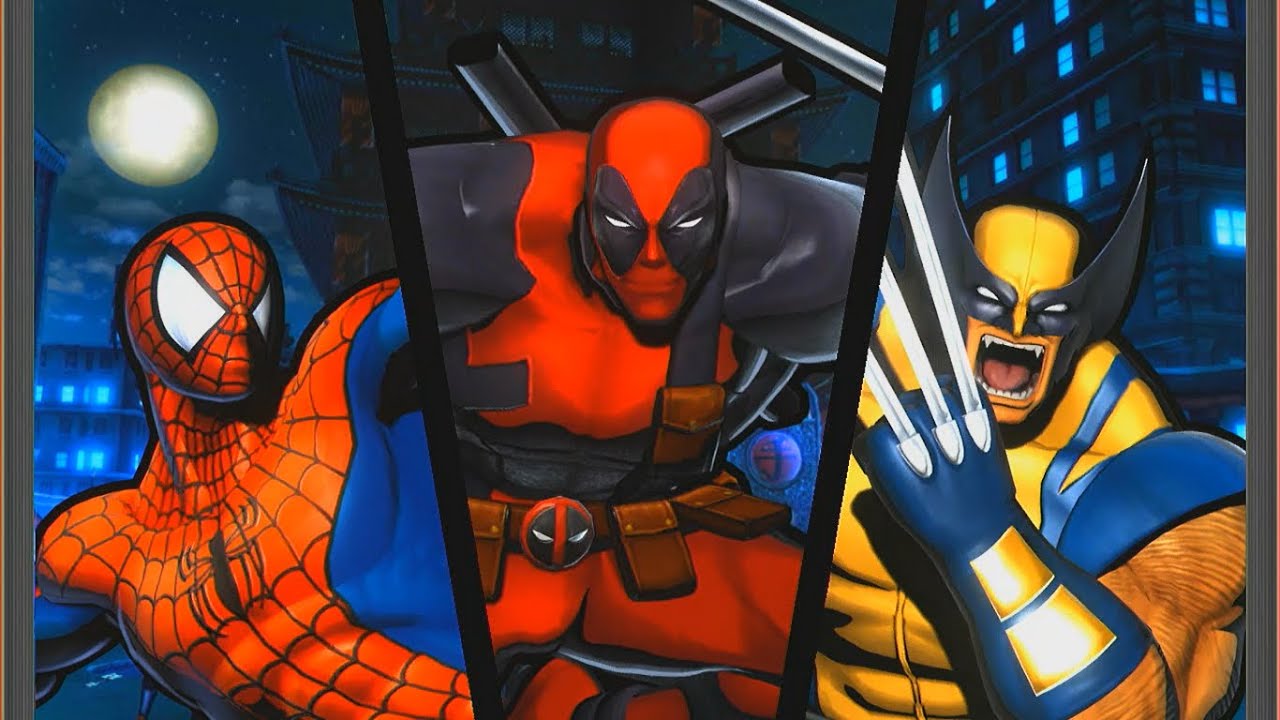 Режим аркады Ultimate Marvel vs Capcom 3: Дэдпул, Росомаха, Человек-паук