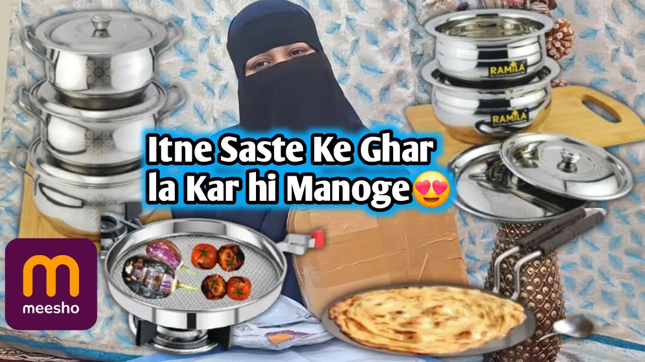 Meesho Se Mangaye Stainless Steel Kitchen Items 😍🔥 | Meesho Haul 😍 | Itne Saste Kitchen Items