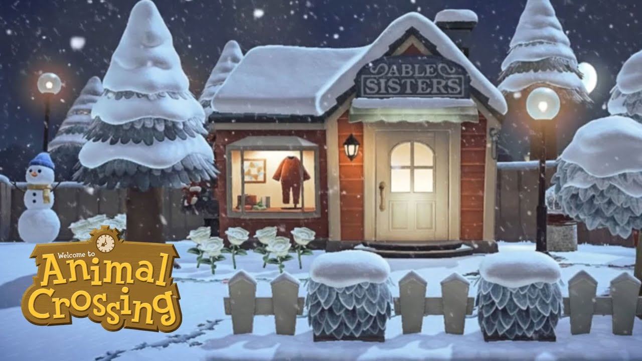 A peaceful winter vibe... It's Animal crossing winter music to work on a quiet morning.