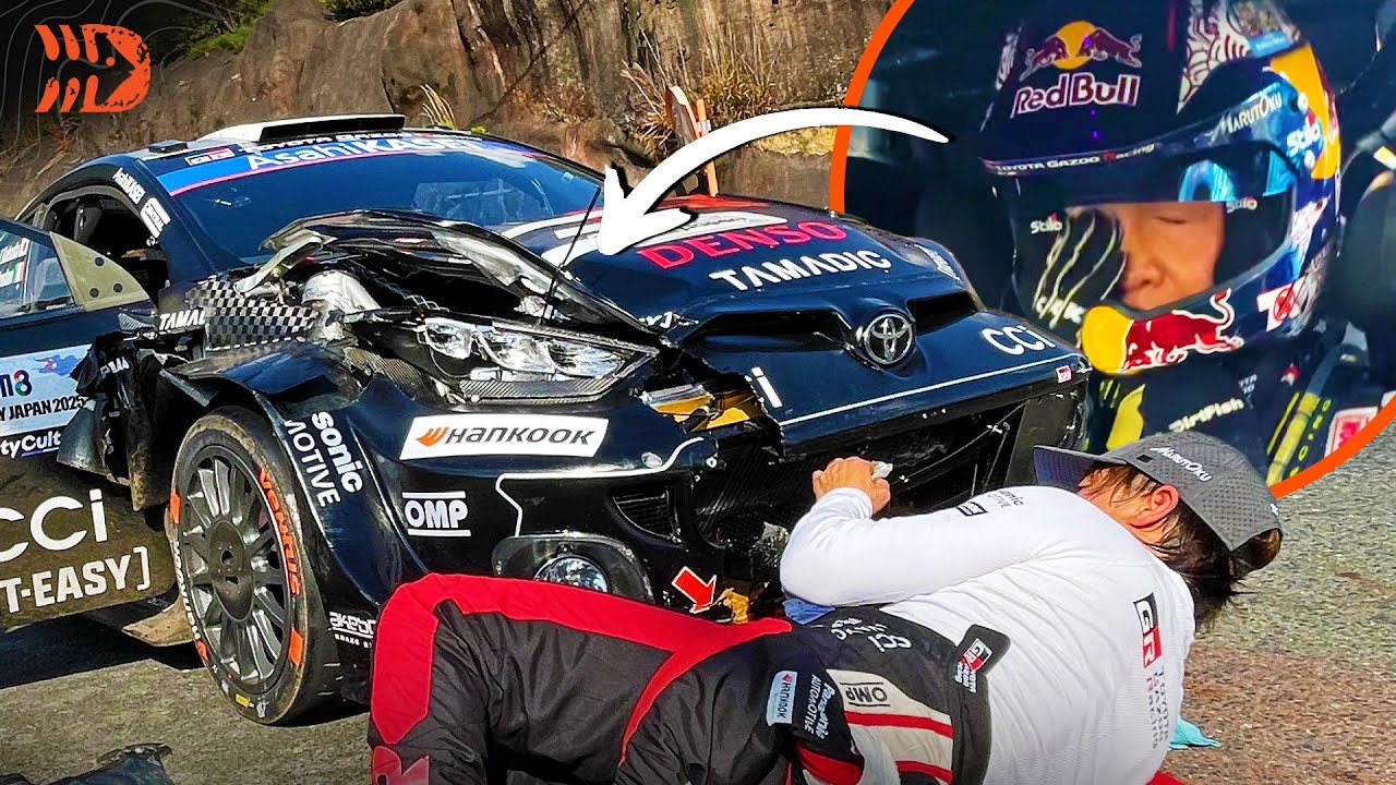 Katsuta CRASH & Repair 💔 WRC Rally Japan 2025