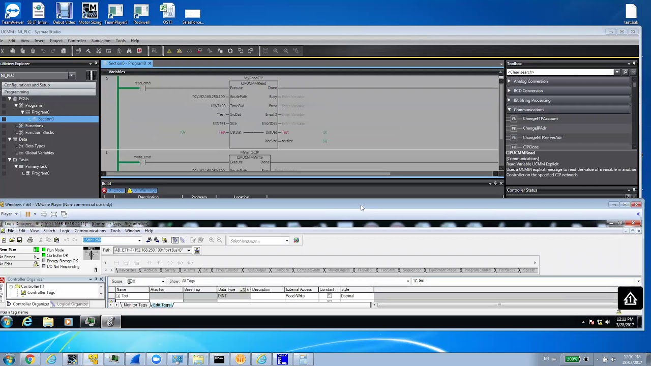 How to exchange Data between Rockwell PLC & OMRON NJ PLC