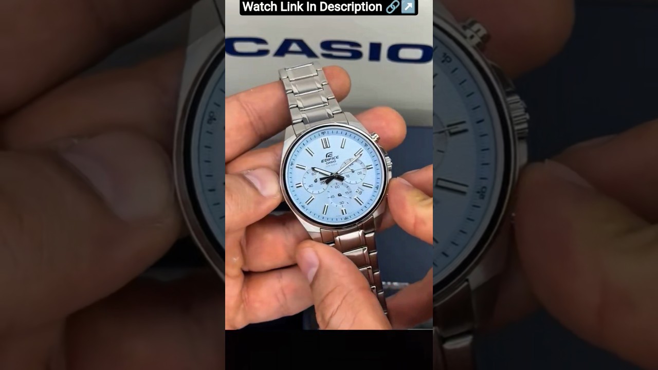 Edifice Casio Chronograph Sky Blue Dial Luxury Men's Watch #luxurywatchesformen #casio #edifice