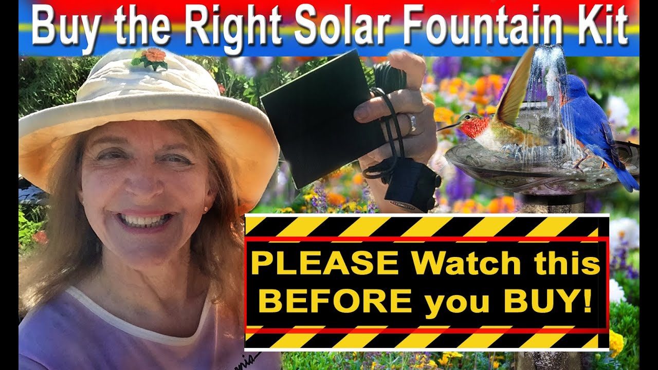 CORD Solar Fountain Pump Kit VS Floating Disk w/Endless Water BEST DIY Birdbath Attract Garden Birds