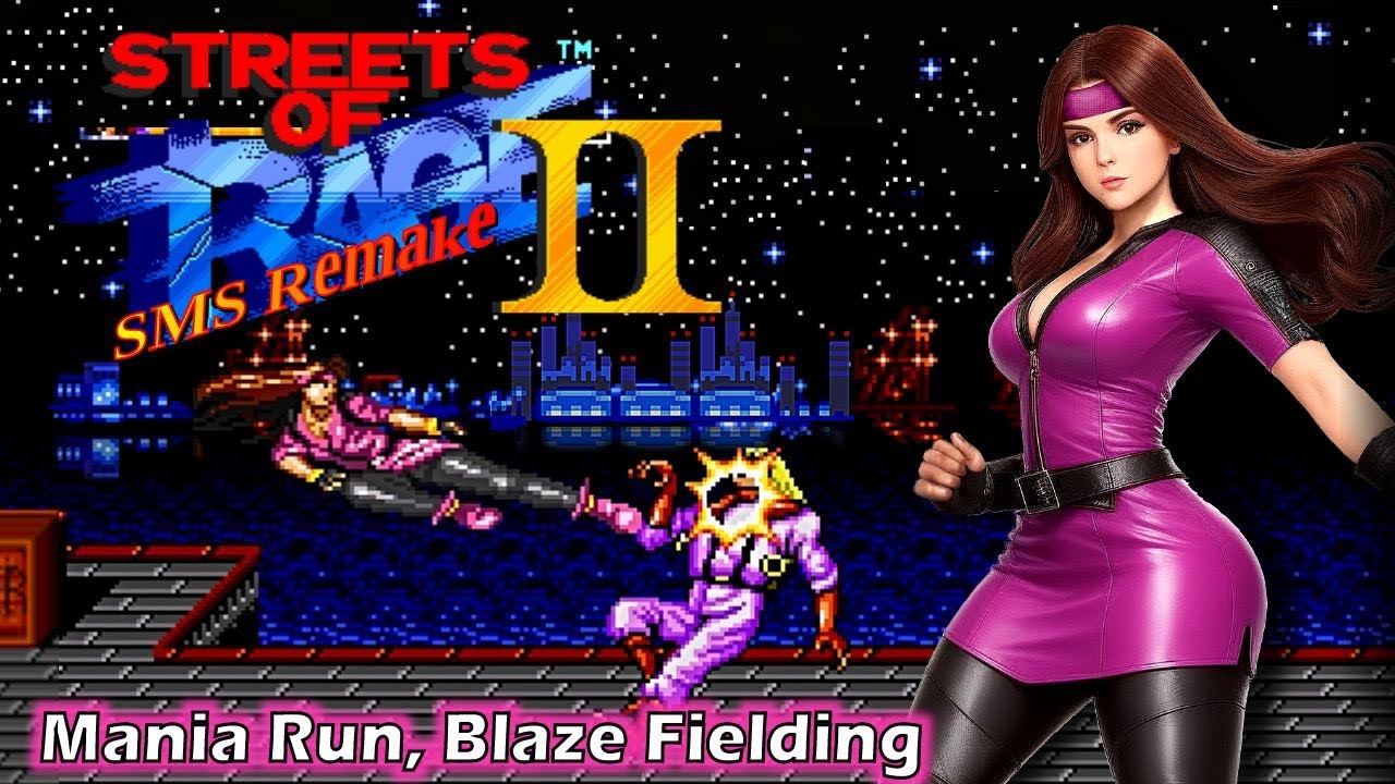 Streets of Rage 2 SMS Remake - Blaze BKM gameplay