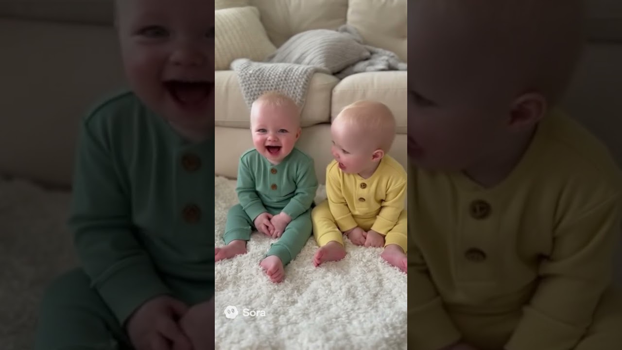 Twin babies laughing 😂 😂😂