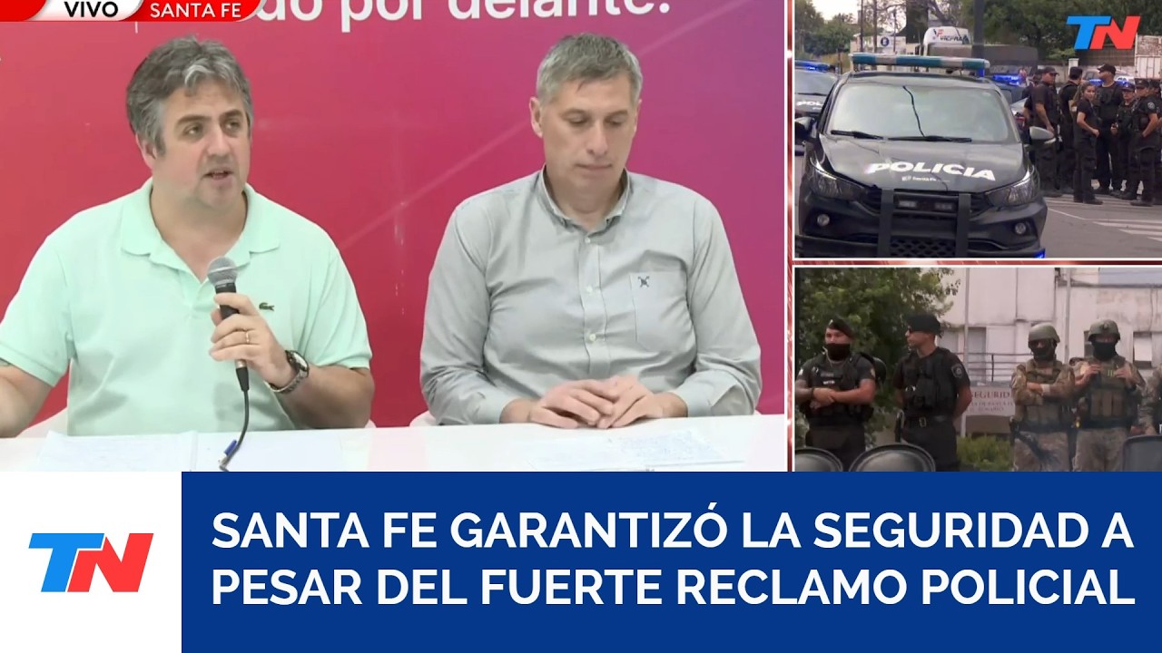 PROTESTA POLICIAL EN ROSARIO I El gobierno de Santa Fe afirm&oacute; que la seguridad no est&aacute; en riesgo