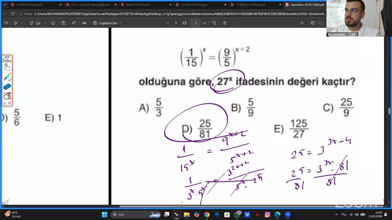ÜSLÜ SAYILAR SORU ÇÖZÜM (BAYRAMA ÖZEL)