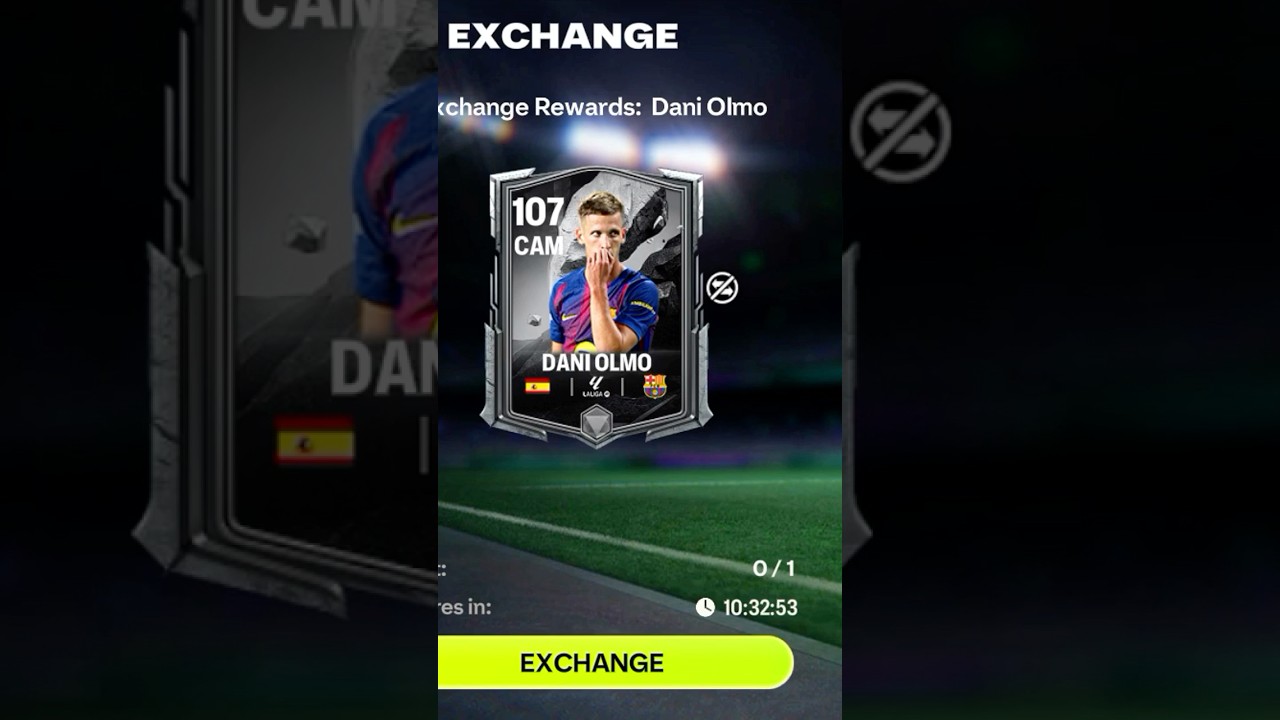 Dani olmo 107 ovr CAM key matches exchange fifa mobile 