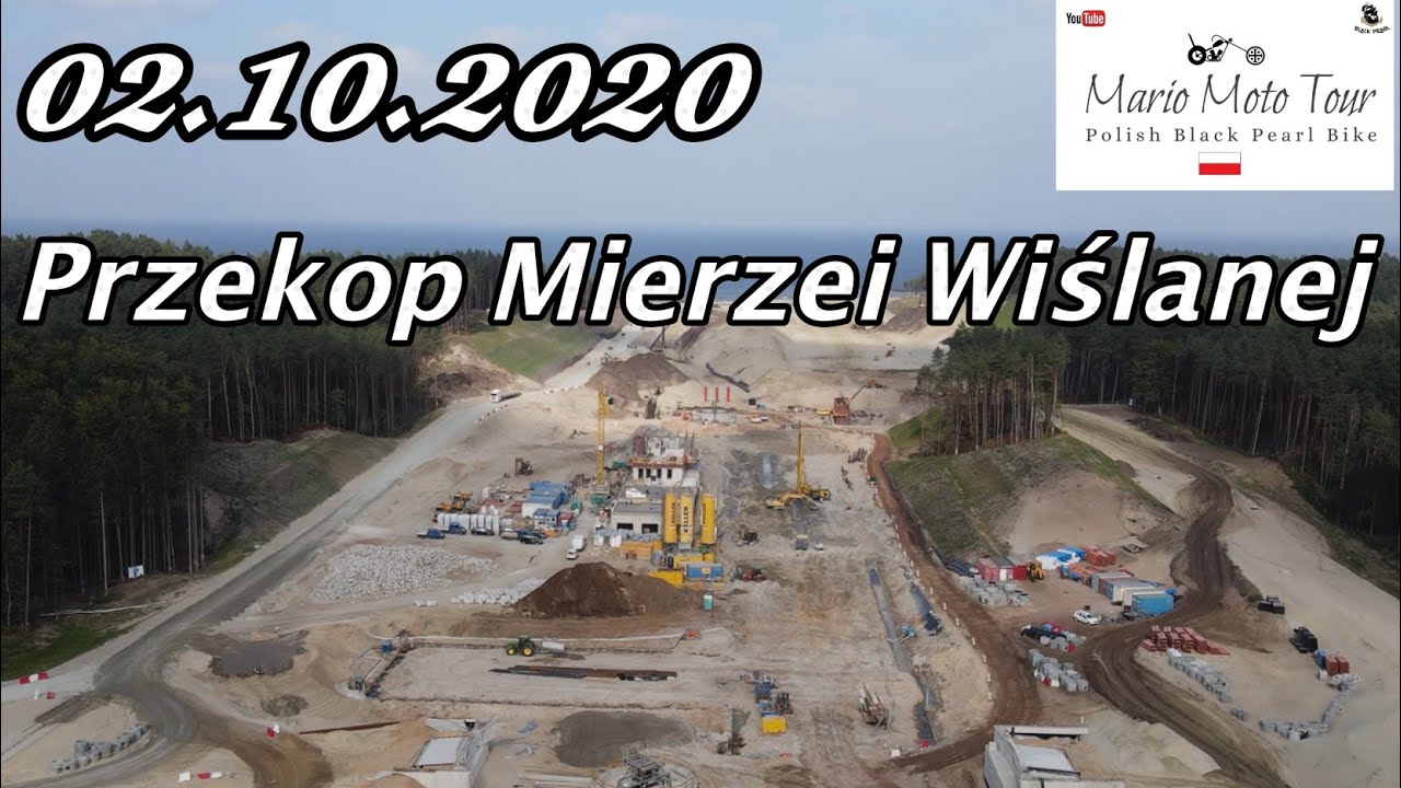 Przekop Mierzei Wiślanej 02.10.2020. Okiem drona