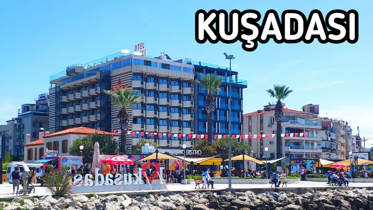KUŞADASI CITY CENTER 🇹🇷 | WALKING TOUR | 20 April 2025 | 4k UHD 60fps