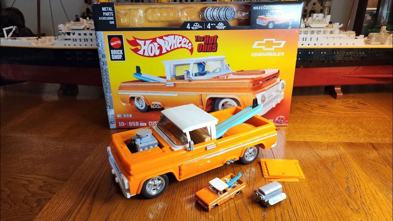 Mattel Brick Shop Elite Custom 62 Chevy Pickup Set JFT20 Build and Review