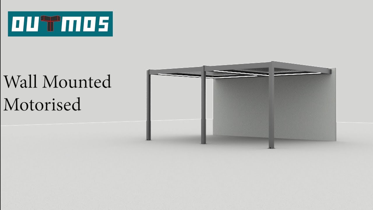 Installation guide   Outmos louvred pergola   Wall Mounted motorised 4mx6m