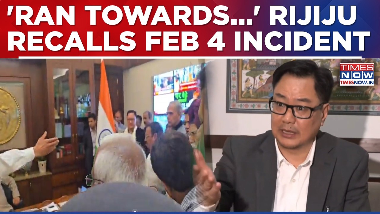 'I Ran Towards Chamber After Seeing 20-25 Congress MPs Forcefully...', Rijiju Recalls Feb 4 Incident