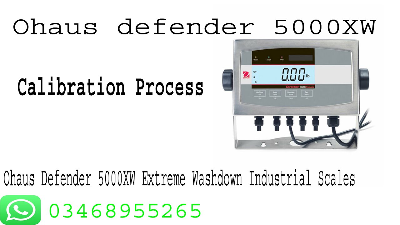 Ohaus Defender 5000XW Extreme Industrial Scale Calibration Process