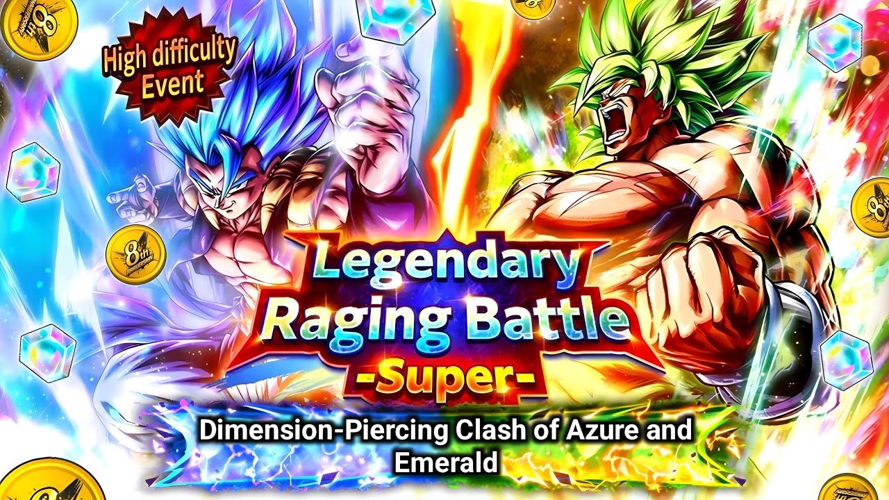 (Dragon Ball Legends) Legendary Raging Battle -Super- Gogeta VS Broly! Hard Difficulty Stages!
