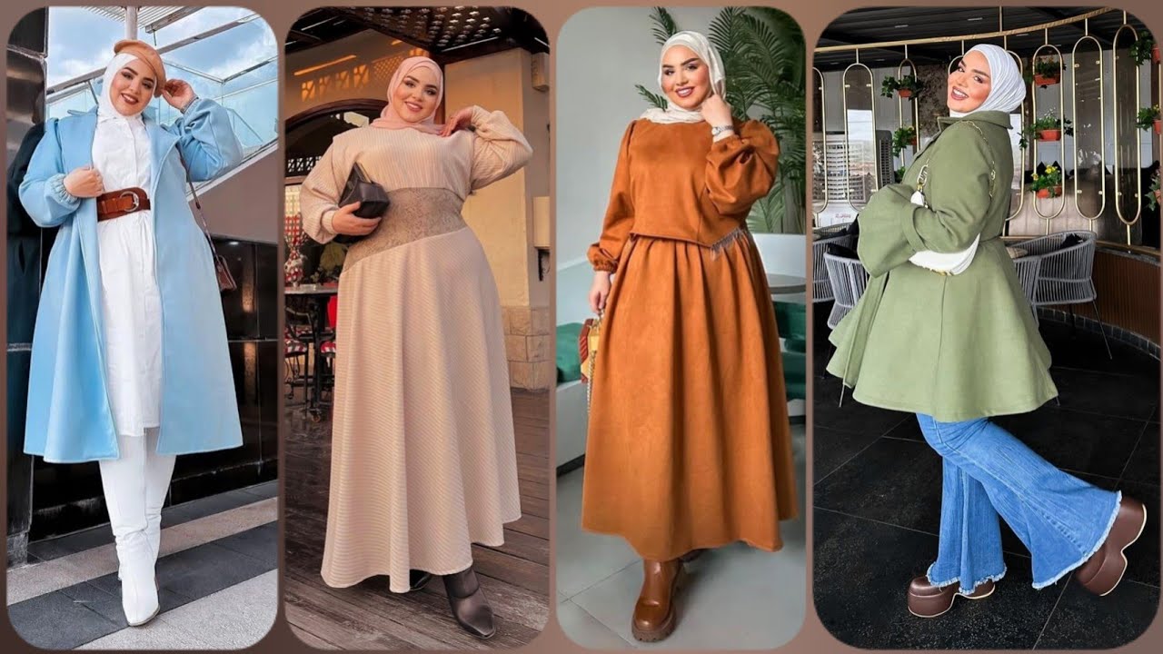 جديد ملابس محجبات لصاحبات الوزن الزائد 2023/2024💗✨#تنسيق_ملابس_للمحجبات_الممتلئات_2024