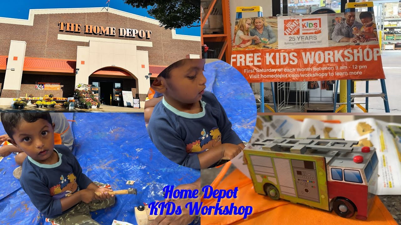 Home Depot | Free Kids workshop🚒 | Hands on DIY fun for all ages | Crafts & learning
