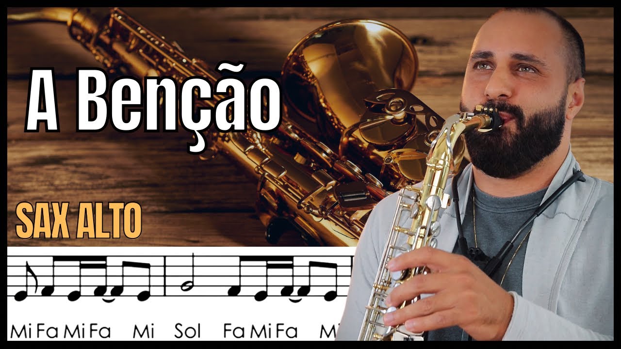 • A Benção | Partitura com notas simplificadas - Sax Alto 🎷