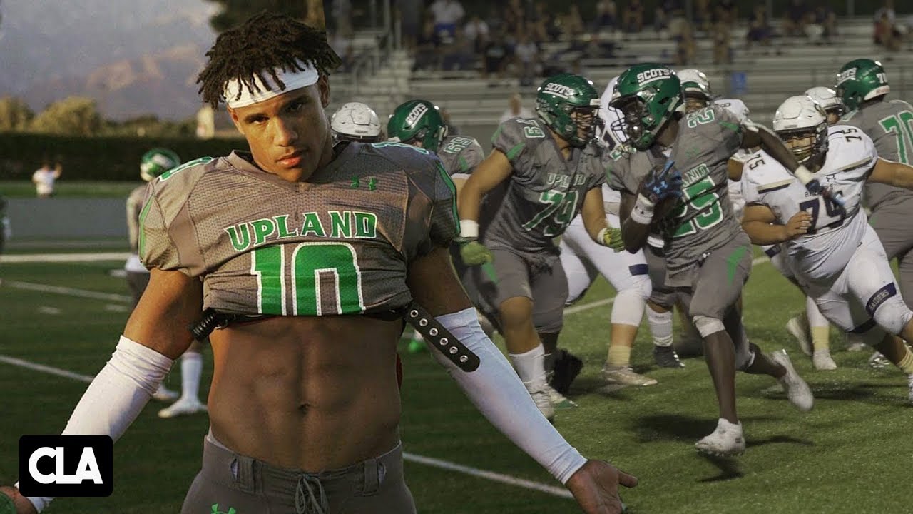 JUSTIN FLOWE 3 FORCED FUMBLES! Upland vs Central Catholic HS Football Highlights 2019